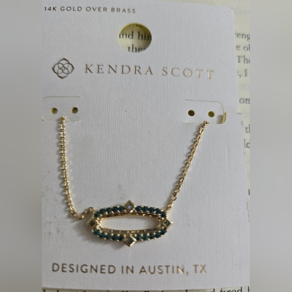 Kendra Scott Kadyn PendantNecklace - Green Mix NWT! - Picture 4 of 9